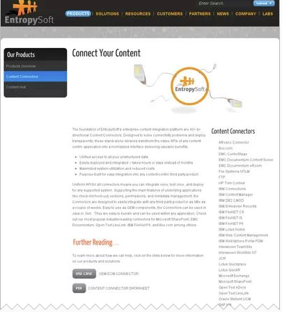 EntropySoft website screenshot-cached