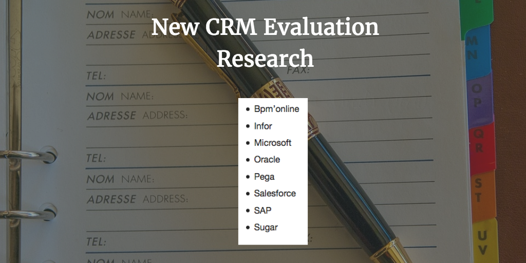 New CRM Evaluation Research